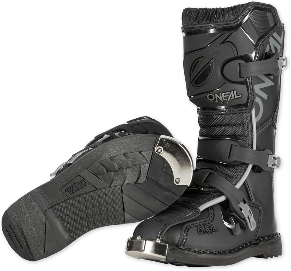 bottes-moto-324fhm-1.jpg O'NEAL | Bottes de motocross | Enfants | MX Enduro | Protection de la semelle en métal, boucles de fermeture facilement réglables | TRIBUTE Youth Boot | Noir | Taille 31 : Amazon.fr: Auto et Moto – Image 1