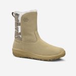 Bottes de randonnée neige chaudes et imperméables en cuir femme, NH500 beige pour les clubs et collectivités | Decathlon Pro