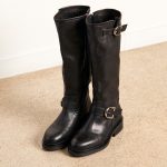 Bottes cuir noir Izia