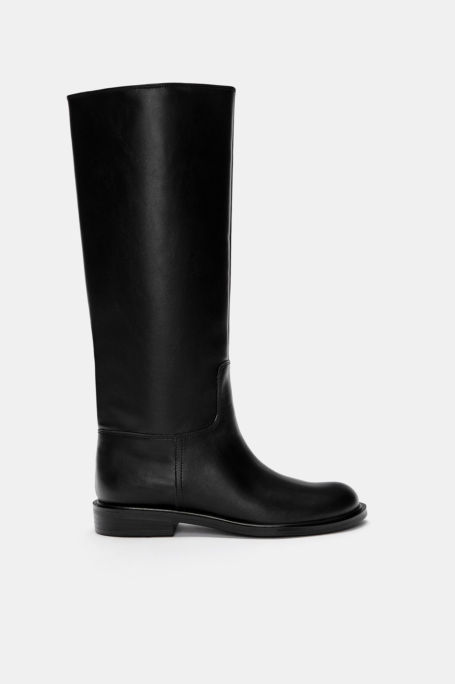 bottes-plates-femme-593ylg-1.jpg Bottes hautes plates | Pull&Bear France – Image 1