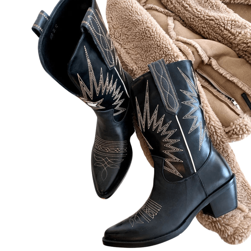 bottes-western-femme-245ziq.png Bottes Cowboy Femme Noires – Image 1
