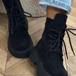 Bottines Femme Suédine à Lacets Style Chic et Confortable