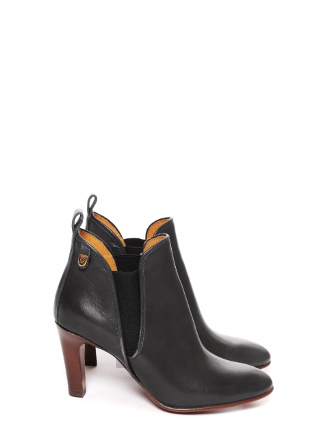 bottines-chloe-042tsg-1.jpg Boutique CHLOE Bottines à talon PIPER low boots en cuir noir Px boutique 640€ Taille 36,5 – Image 1