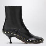 Chloé Bottines Junie à talon stiletto en cuir noir | TheDoubleF