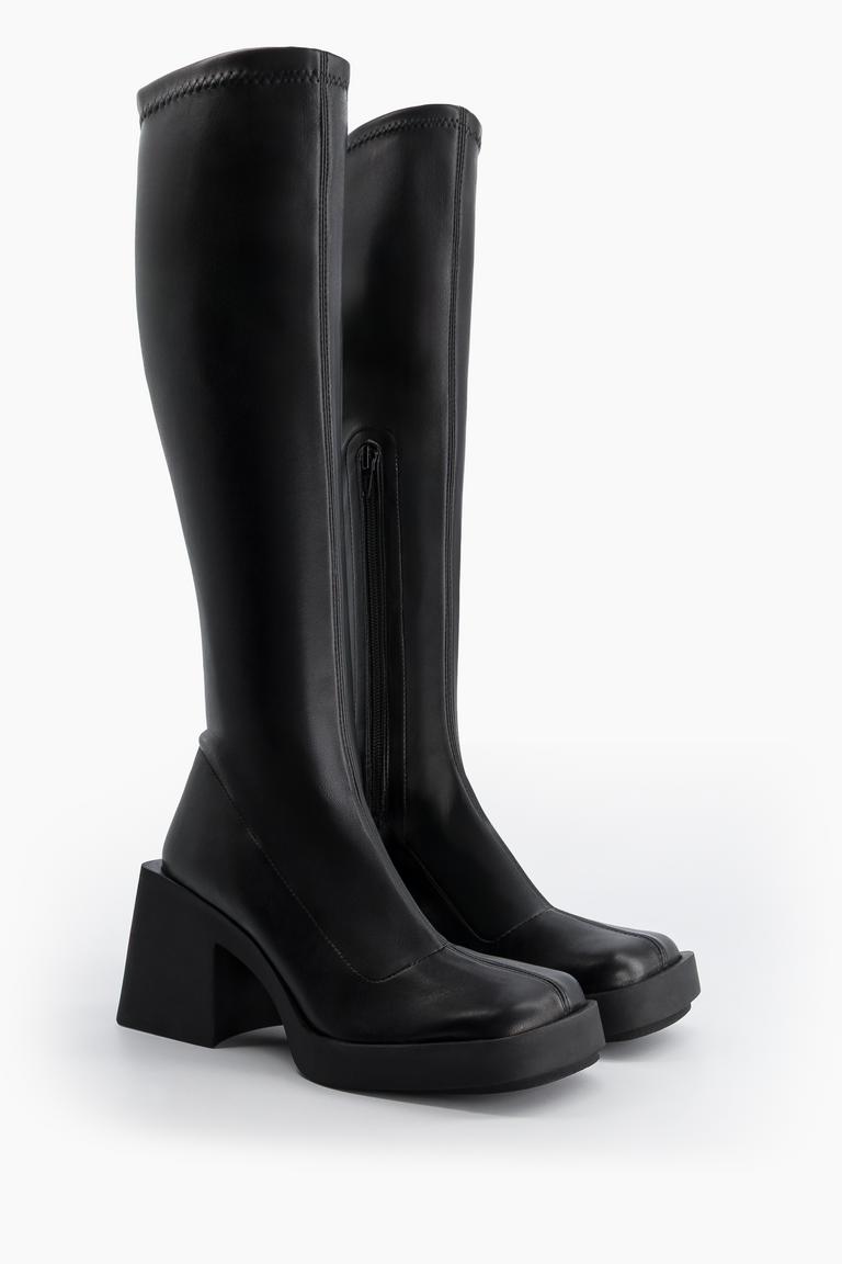 bottines-chloe-689ohw.png Justine Clenquet Bottes Chloë noir stretch – Image 1