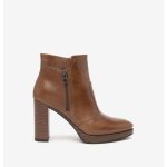 Nero Giardini bottines à talons en cuir camel