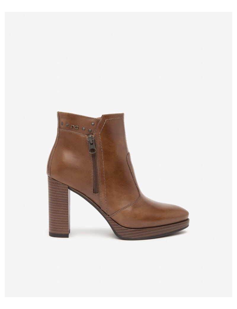 bottines-femme-cuir-italienne-109zil-1.jpg Nero Giardini bottines à talons en cuir camel – Image 1