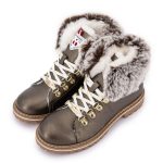 Boots cuir grainé avec fausse fourrure Femme LES TROPEZIENNES PAR