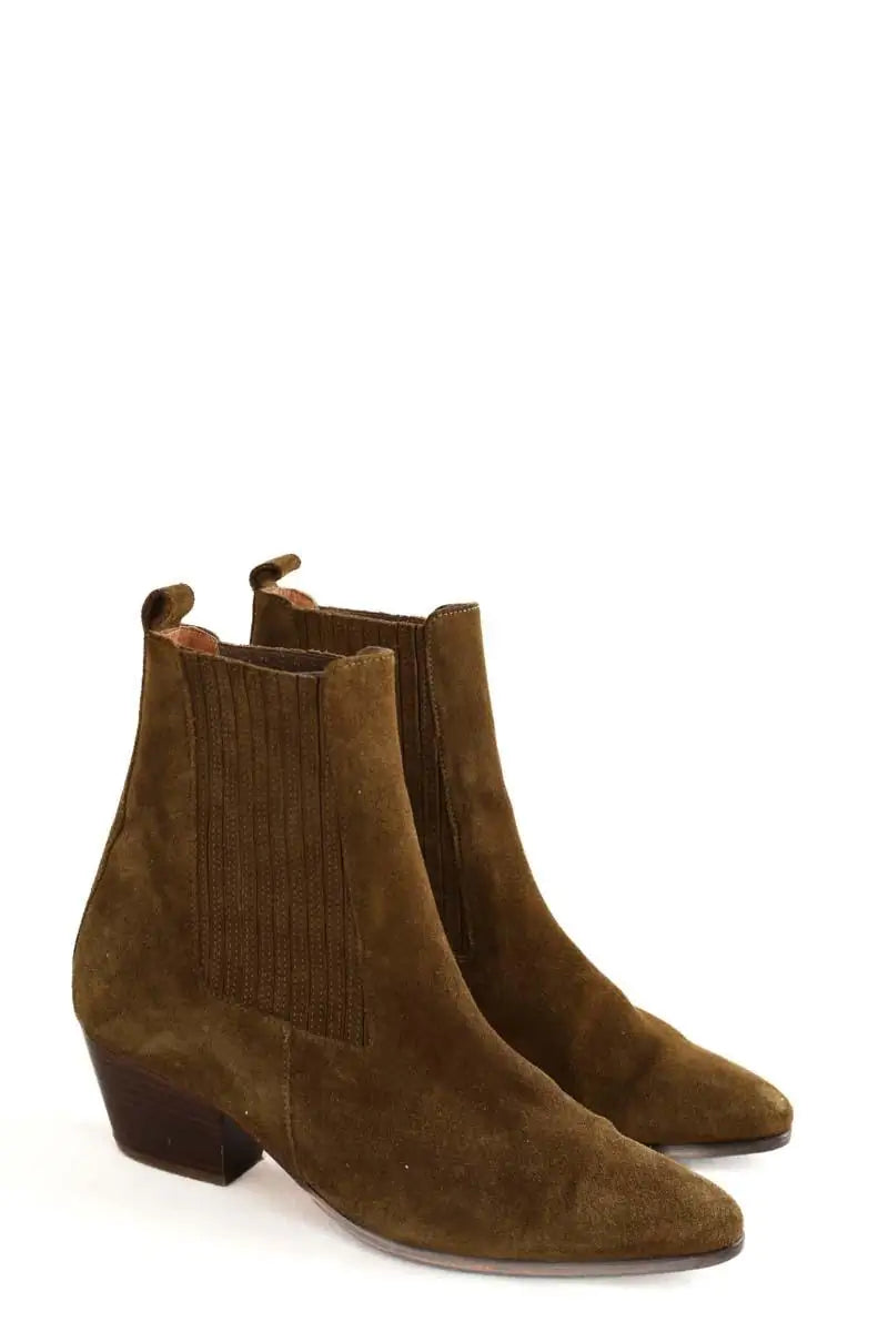 bottines-sandro-064mko-1.jpg Boots western kaki – Image 1