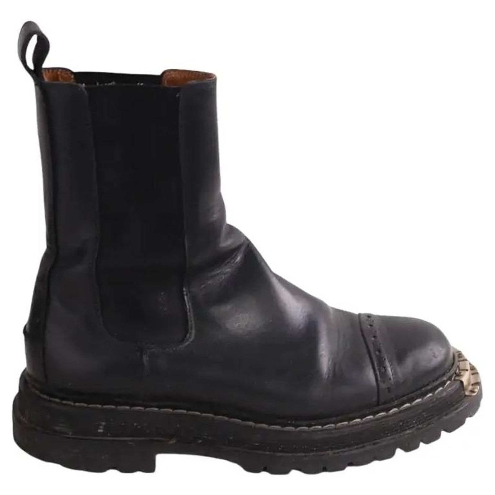 bottines-sandro-585djm-1.jpg Bottines Sandro en cuir noir ref.3368459 Joli Closet – Image 1