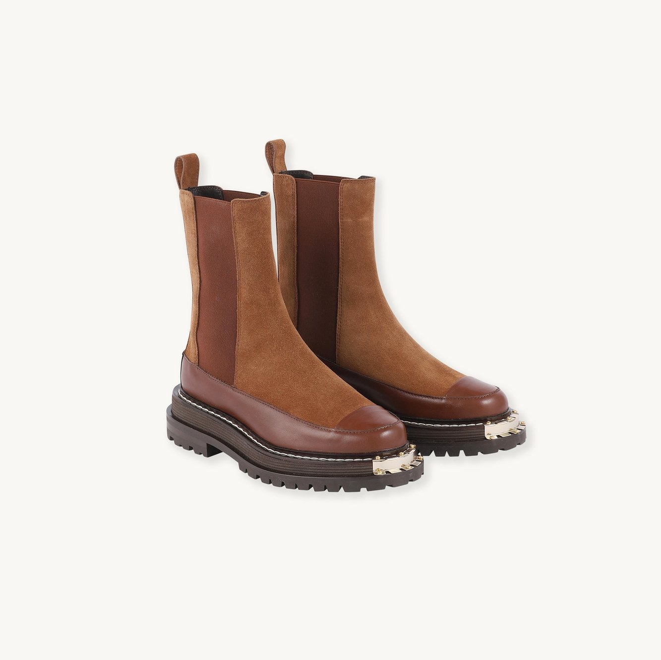 bottines-sandro-886fed-1.jpg Bottines Chelsea en cuir suédé Sandro – Image 1