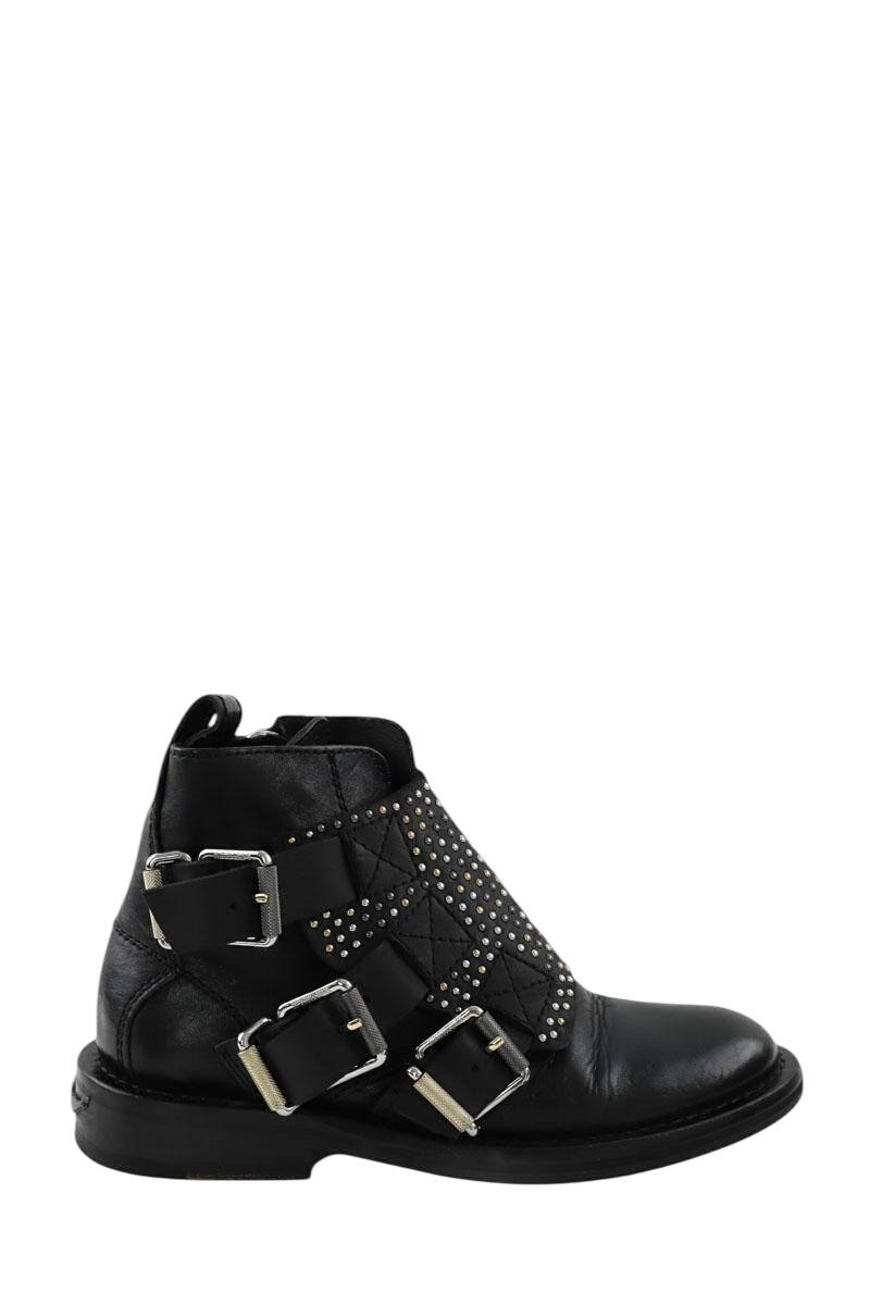bottines-zadig-et-voltaire-027jfo-1.jpg Boots à boucles en cuir noires – Image 1