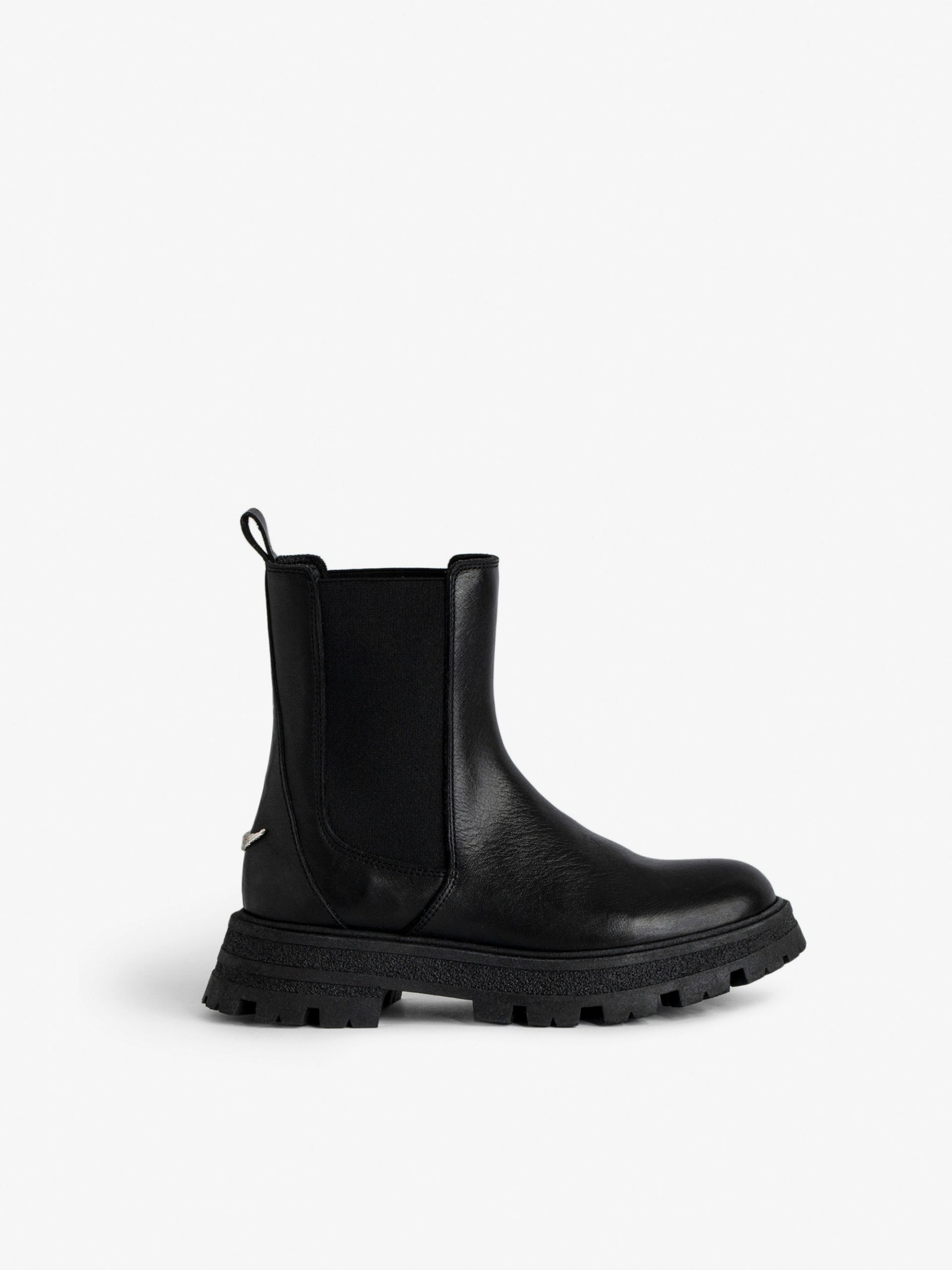 bottines-zadig-et-voltaire-054fxl-1.jpg Bottines Chelsea Fille Noir Cuir | Zadig&Voltaire – Image 1