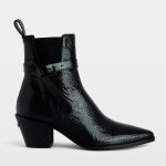 Bottines Tyler en Cuir Noir Effet Python | Zadig&Voltaire