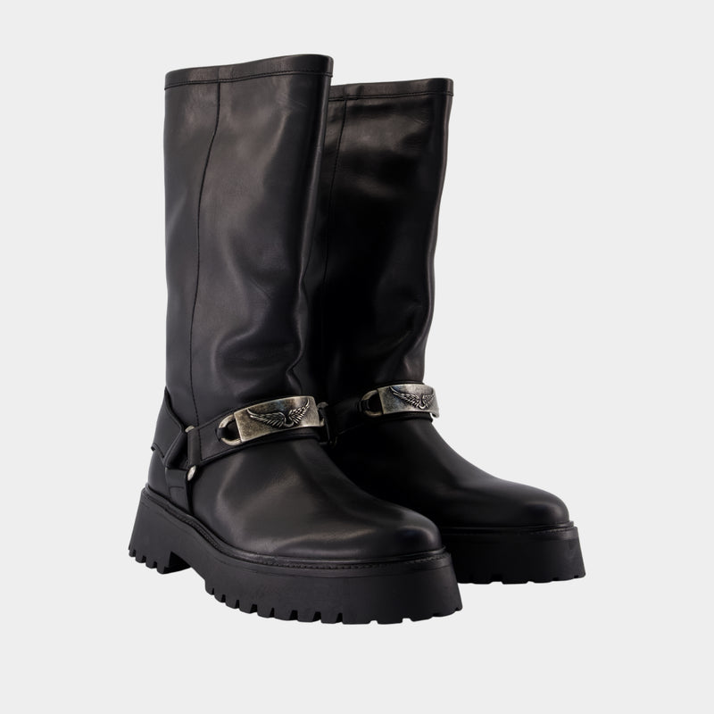 bottines-zadig-et-voltaire-579hgl-1.jpg Bottines Angie Smooth Zadig & Voltaire Cuir Noir – Image 1