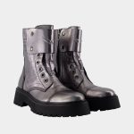 Bottines Joe Fast Zadig & Voltaire Cuir Argenté