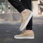 Chaussures décontractées pour homme Baskets en toile à lacets légères et plates Chaussures de travail élégantes et confortables Grande taille ...