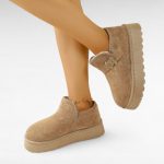 Firy Bottes Chaussures Fourrées Femme Tendance et Confortable Daim – Dione Couture