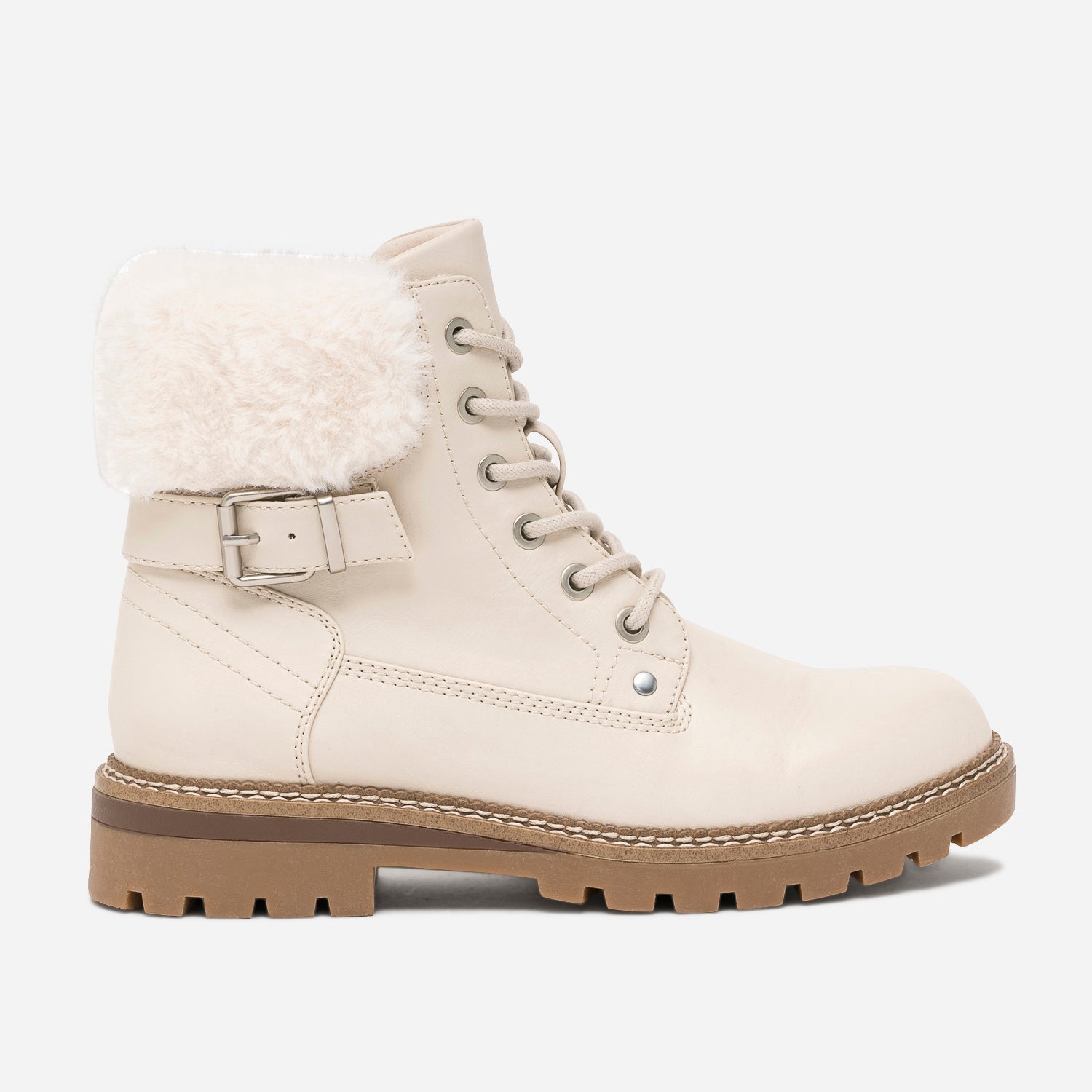 chaussure-fourree-femme-828qyc.jpg Bottine écrue fourrée – Image 1