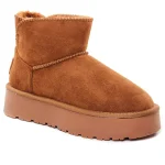 Boots fourrées Xti pour Femme 142197 Taupe TROIS PAR 3
