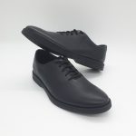 Chaussures Habillées Homme Cuir Noir Modèle "Enjeu bas" Semelle Noire Milémil