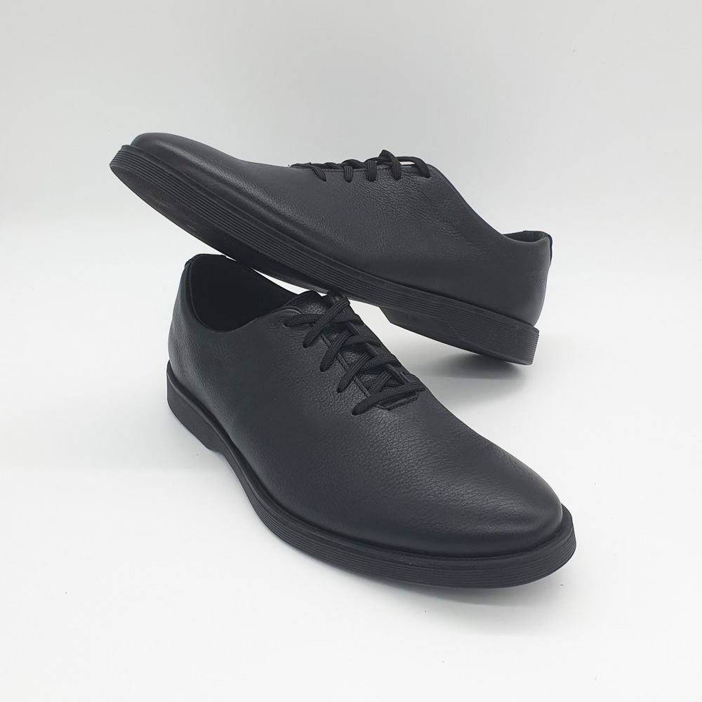 chaussure-homme-habille-728mke.jpg Chaussures Habillées Homme Cuir Noir Modèle "Enjeu bas" Semelle Noire Milémil – Image 1