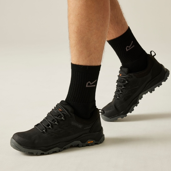 chaussures-de-marche-homme-474vbh-1.jpg Chaussures de marche basses pour homme Blake Vibram | Noir – Image 1