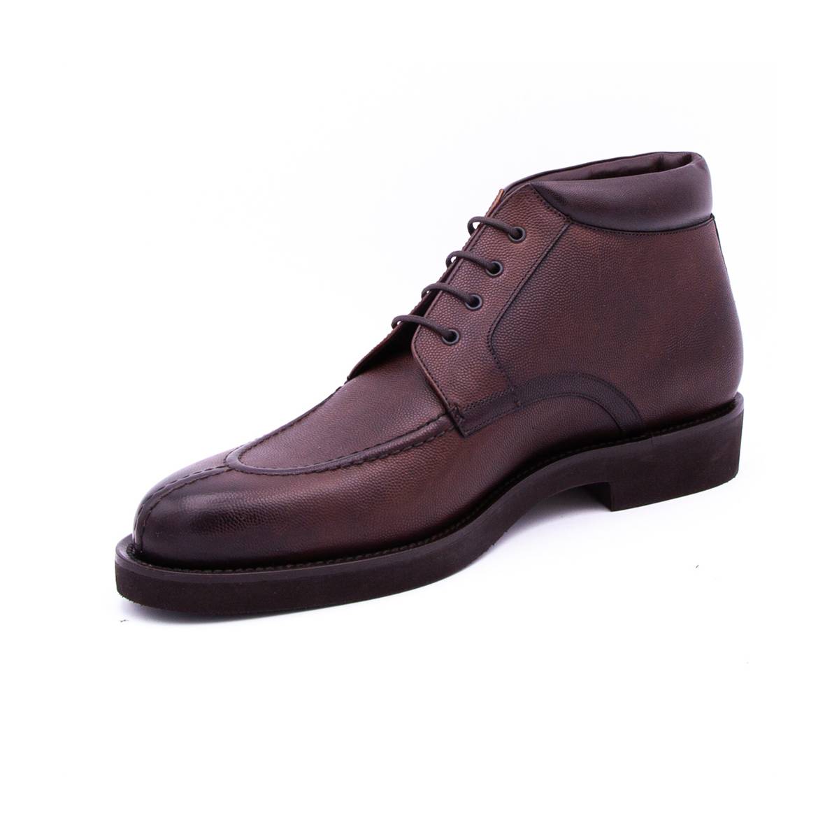 chaussures-homme-cuir-446syf-1.jpg Chaussures de ville montantes en cuir marron AALLARD de Megève – Image 1
