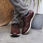 Sneakers cuir marron