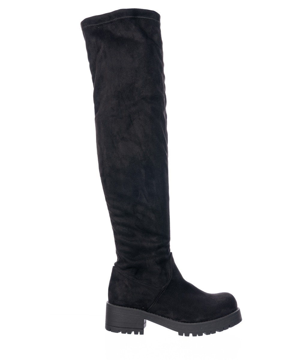 cuissarde-femme-454hqq-1.jpg Botte Cuissarde Zorika : Daim Noir – Image 1