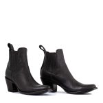Santiags en cuir noir vernis Estudio black Santiags femme