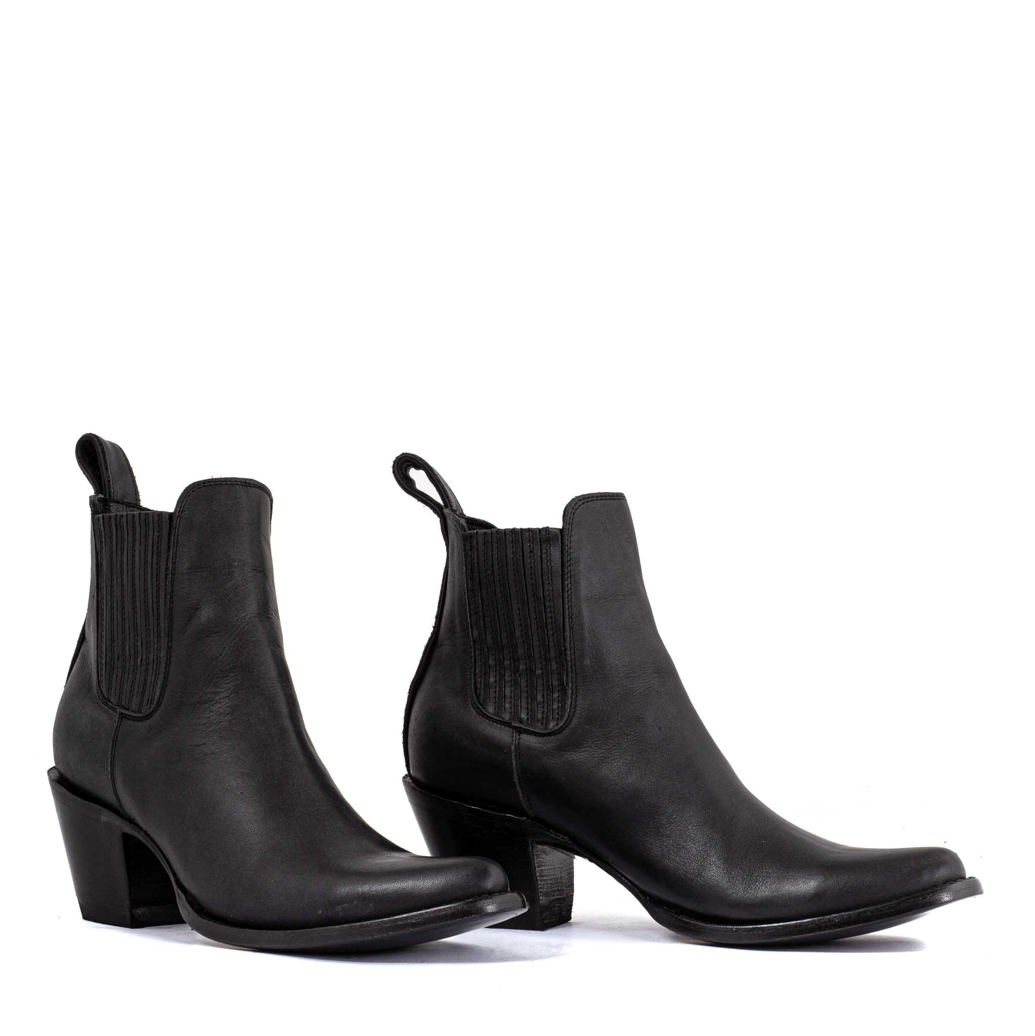 santiag-femme-281dox-1.jpg Santiags en cuir noir vernis Estudio black Santiags femme – Image 1