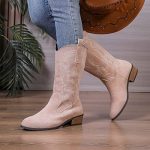Générique Santiag Femme Bottes Cowboy Bottine Western Bottines Boots Talon Épais Chaussures pour Country Concerts Danse Mariages Voyages Et Tenues De Tous Jours Broderie Elégante Cowgirl Santiags : Amazon.fr: Mode