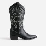 Botte TEXTO noire et blanche esprit santiag