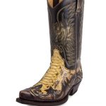 Santiags Sendra Hommes Marron Python Pallas cuir