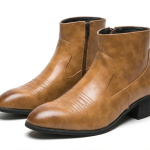 Santiag basse camel Synthétique Homme Style moderne avec zip latéral pratique – SantiagHeritage